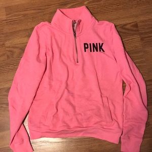 VS Pink half zip sweater